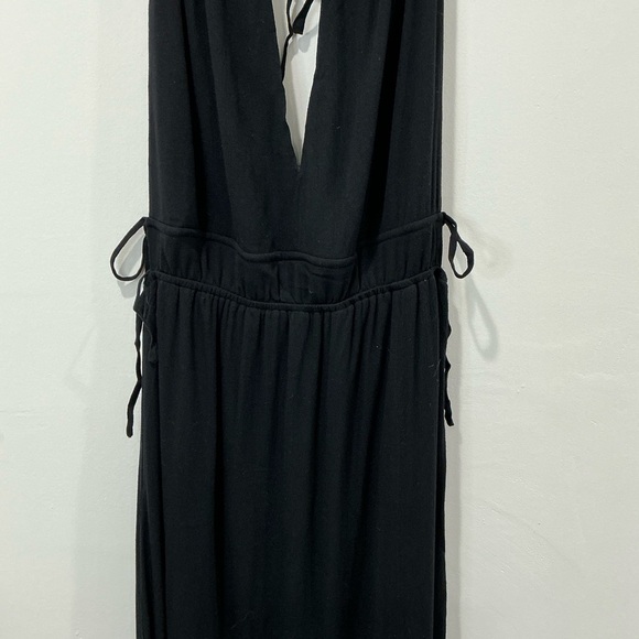 NWT Black V Neck Dress with Tie Back and Tie Sides - Picture 2 of 7